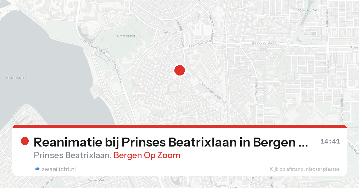 Reanimatie bij Prinses Beatrixlaan in Bergen Op Zoom — 19 aug 2026