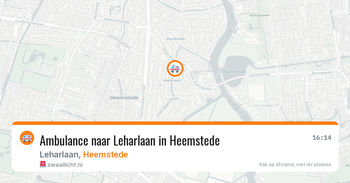 Ambulance naar Leharlaan in Heemstede — 30 jul 2026