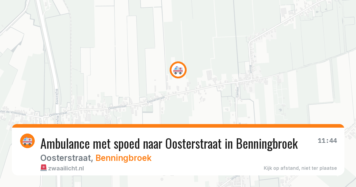 Ambulance met spoed naar Oosterstraat in Benningbroek — 5 jul 2026