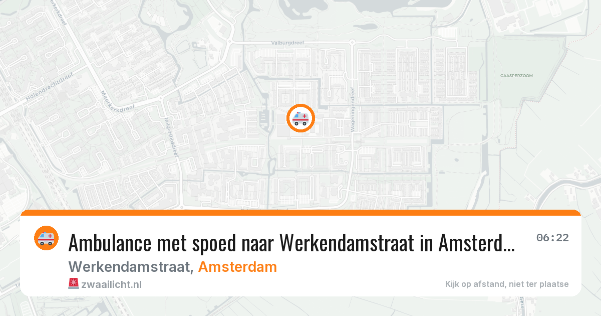 Ambulance met spoed naar Werkendamstraat in Amsterdam — 4 jun 2026