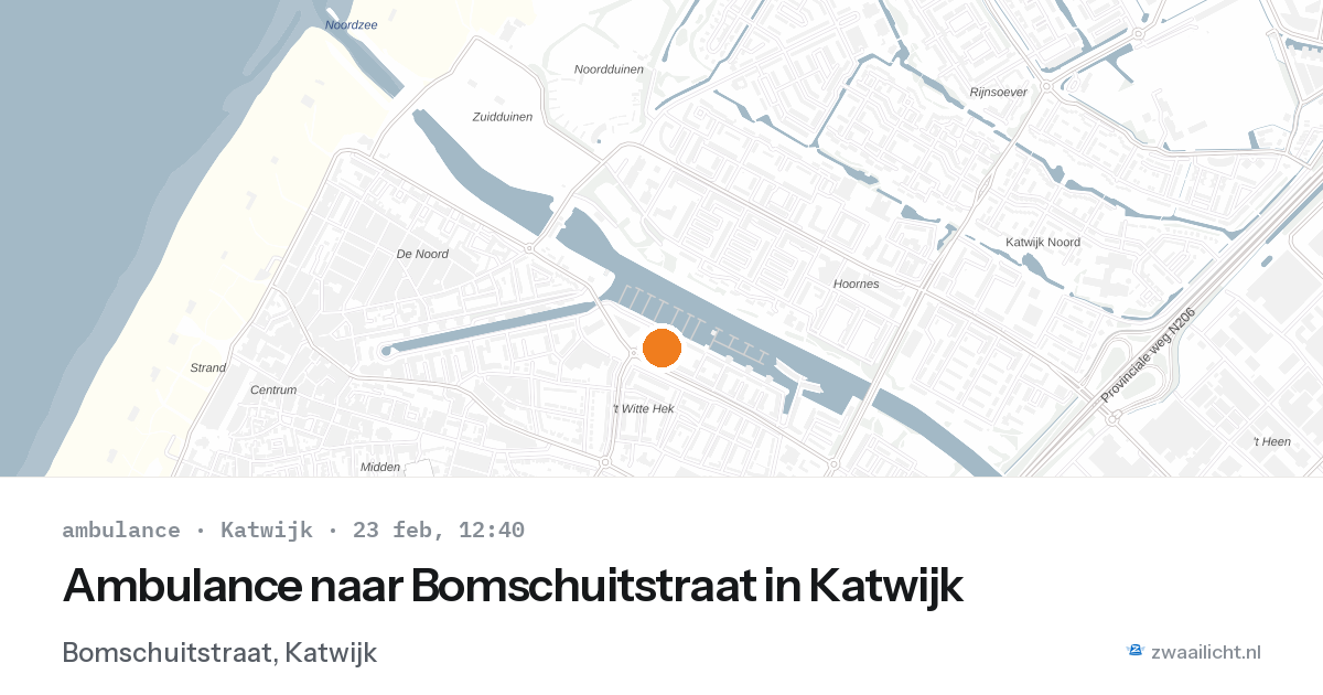 Ambulance naar Bomschuitstraat in Katwijk — 23 feb 2026