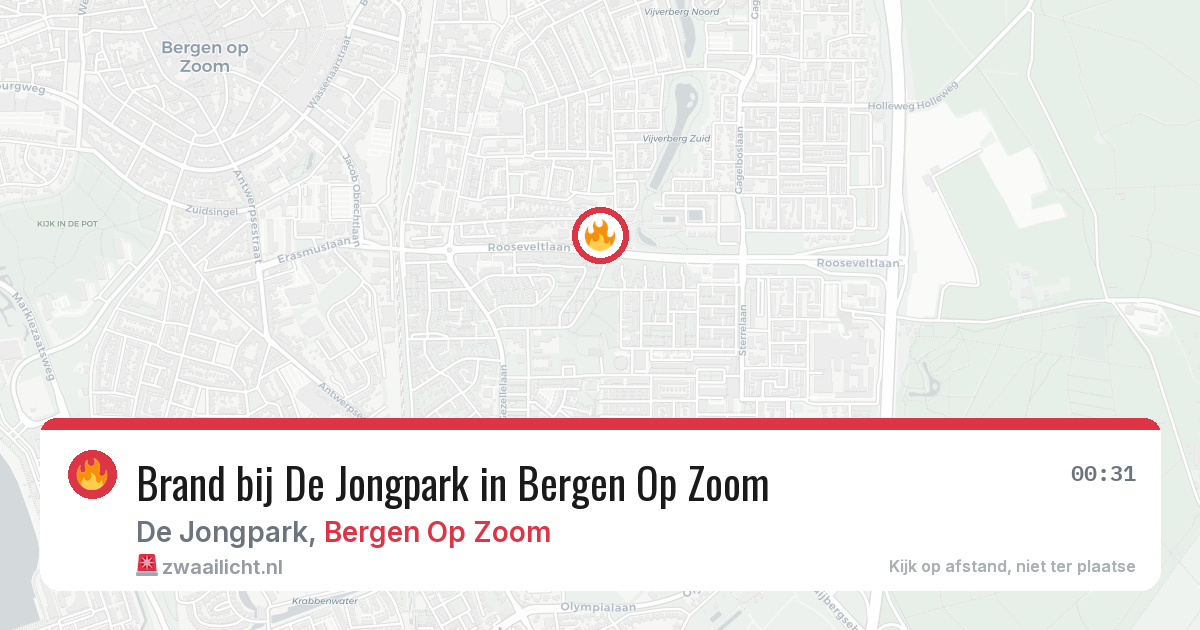Brand bij De Jongpark in Bergen Op Zoom — 6 jul 2026