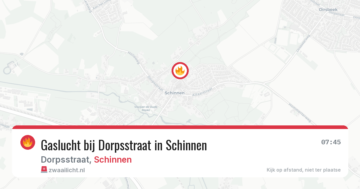 Gaslucht bij Dorpsstraat in Schinnen — 31 mei 2026
