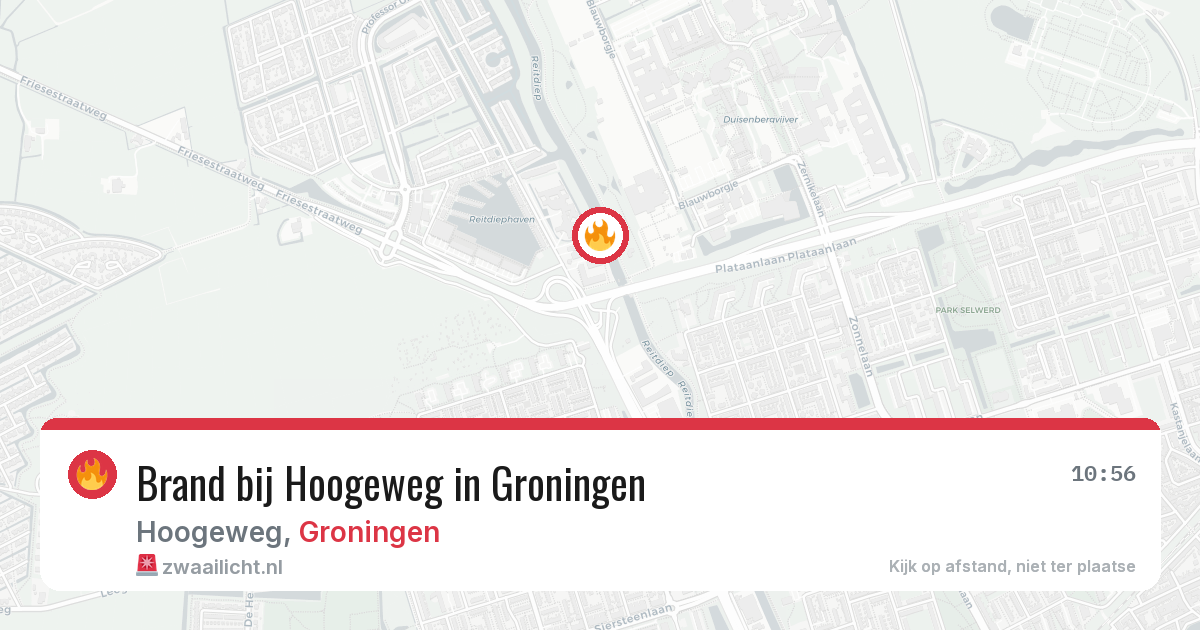 Brand bij Hoogeweg in Groningen — 24 jun 2026