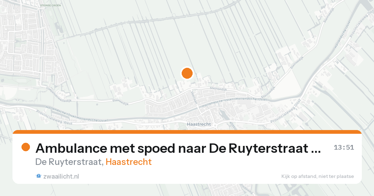 Ambulance met spoed naar De Ruyterstraat in Haastrecht — 7 feb 2026