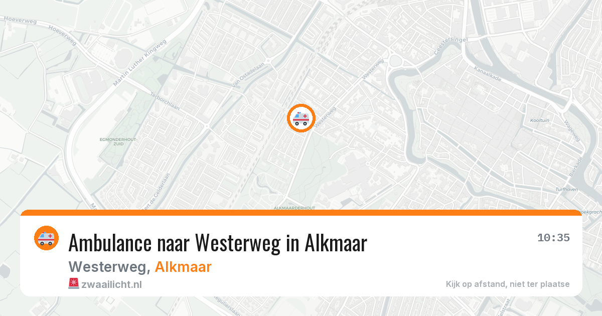 Ambulance naar Westerweg in Alkmaar — 13 aug 2026