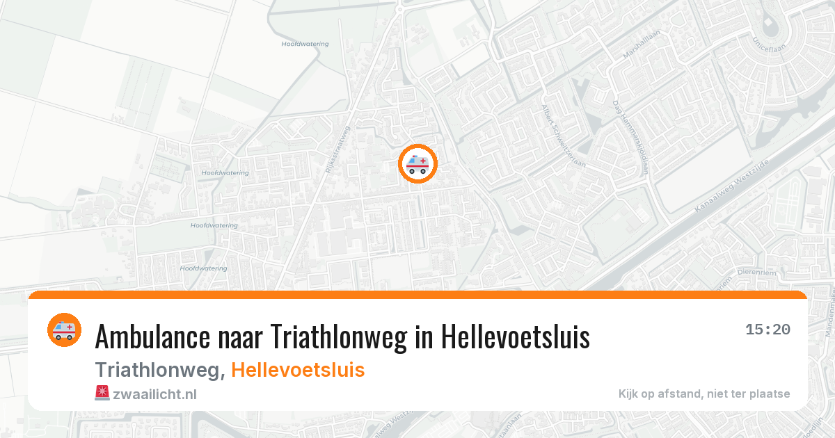 Ambulance naar Triathlonweg in Hellevoetsluis — 18 jun 2026