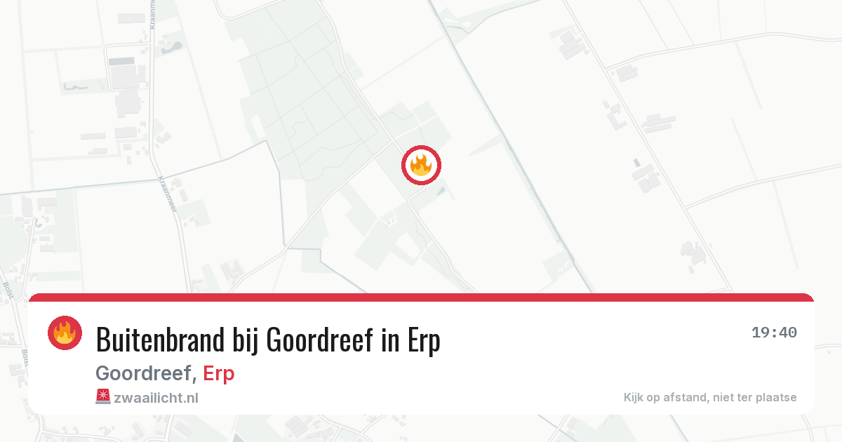 Buitenbrand bij Goordreef in Erp — 5 aug 2026