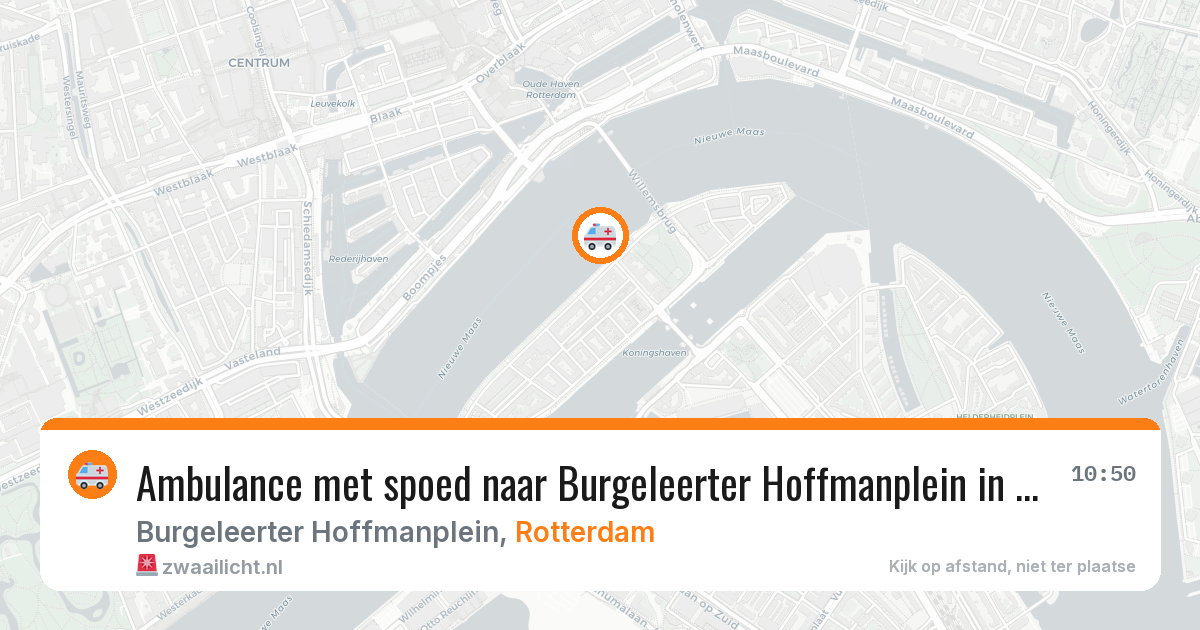 Ambulance met spoed naar Burgeleerter Hoffmanplein in Rotterdam — 22 jun 2026
