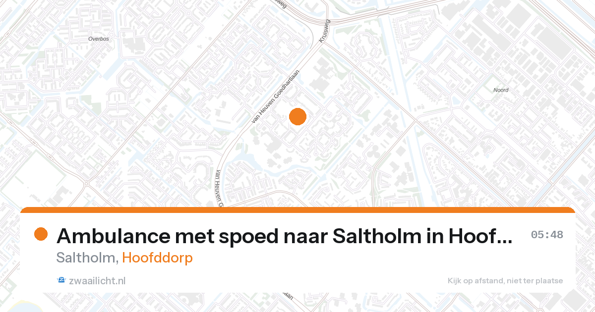 Ambulance met spoed naar Saltholm in Hoofddorp — 16 jun 2026