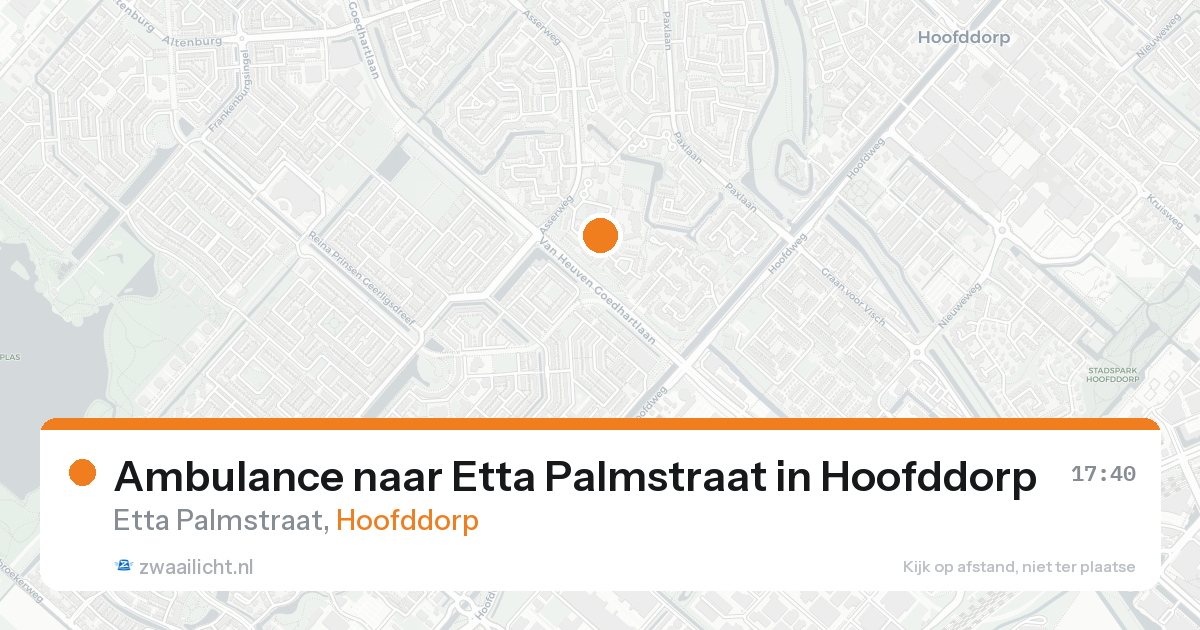 Ambulance naar Etta Palmstraat in Hoofddorp — 2 jun 2026
