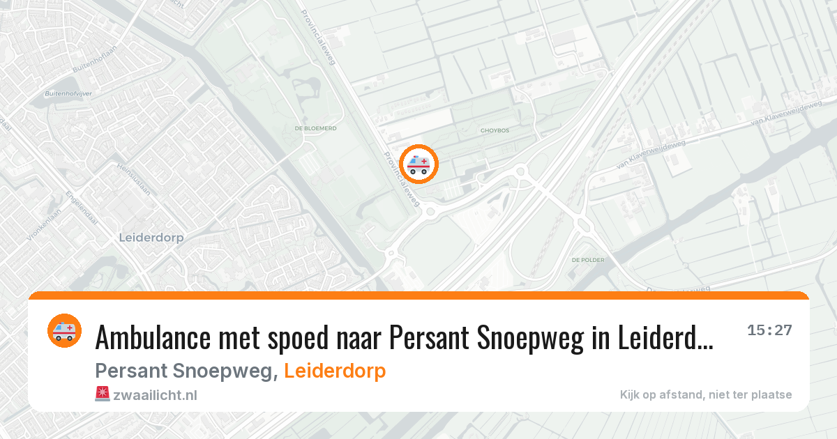 Ambulance met spoed naar Persant Snoepweg in Leiderdorp — 8 jun 2026
