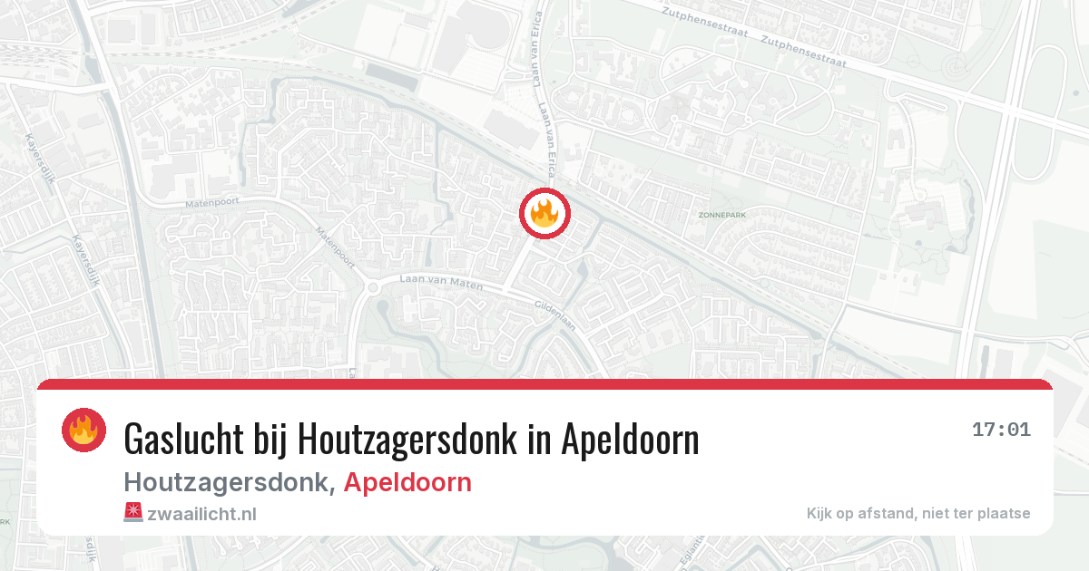 Gaslucht bij Houtzagersdonk in Apeldoorn — 8 feb 2026