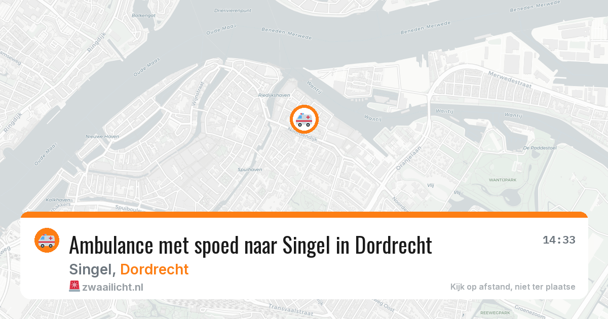 Ambulance met spoed naar Singel in Dordrecht — 13 mei 2026