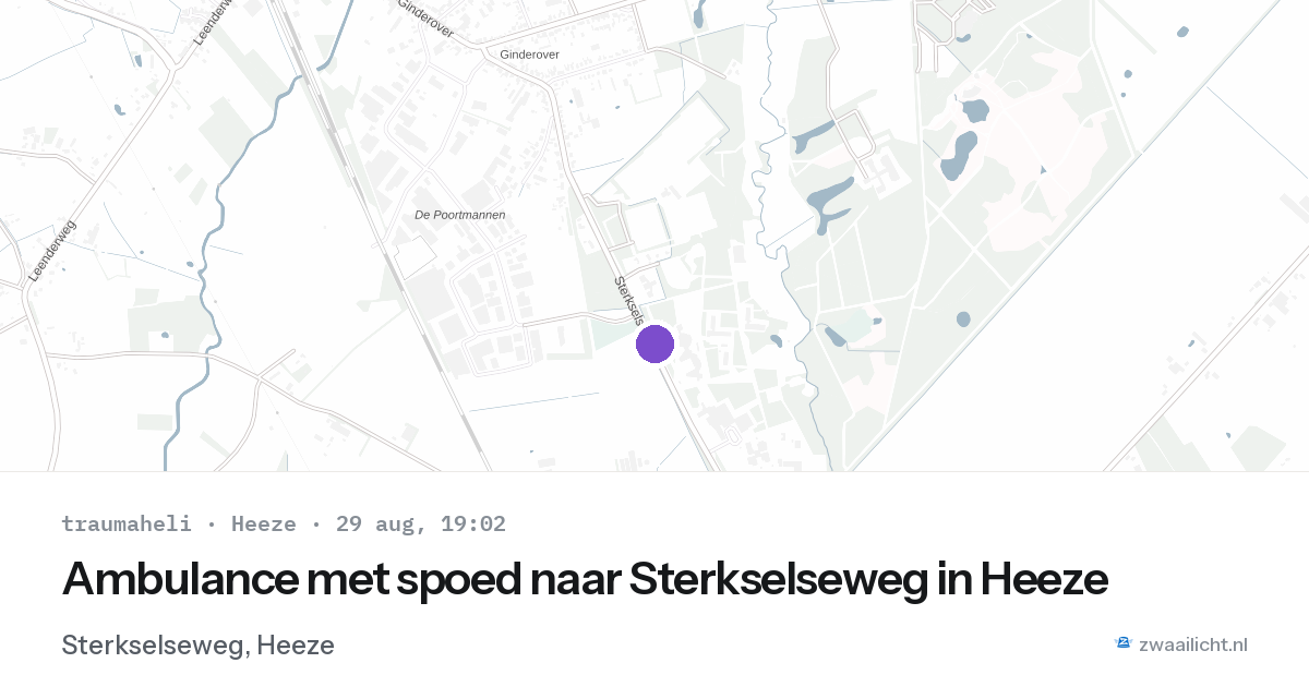 Ambulance met spoed naar Sterkselseweg in Heeze — 29 aug 2026