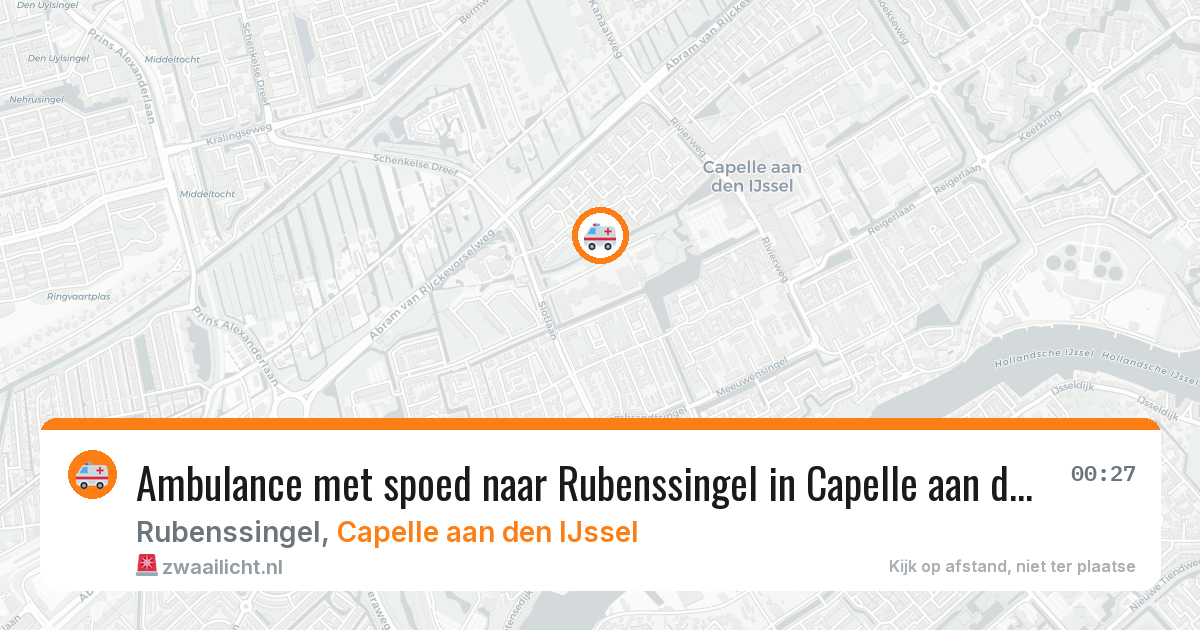 Ambulance met spoed naar Rubenssingel in Capelle aan den IJssel — 12 mei 2026