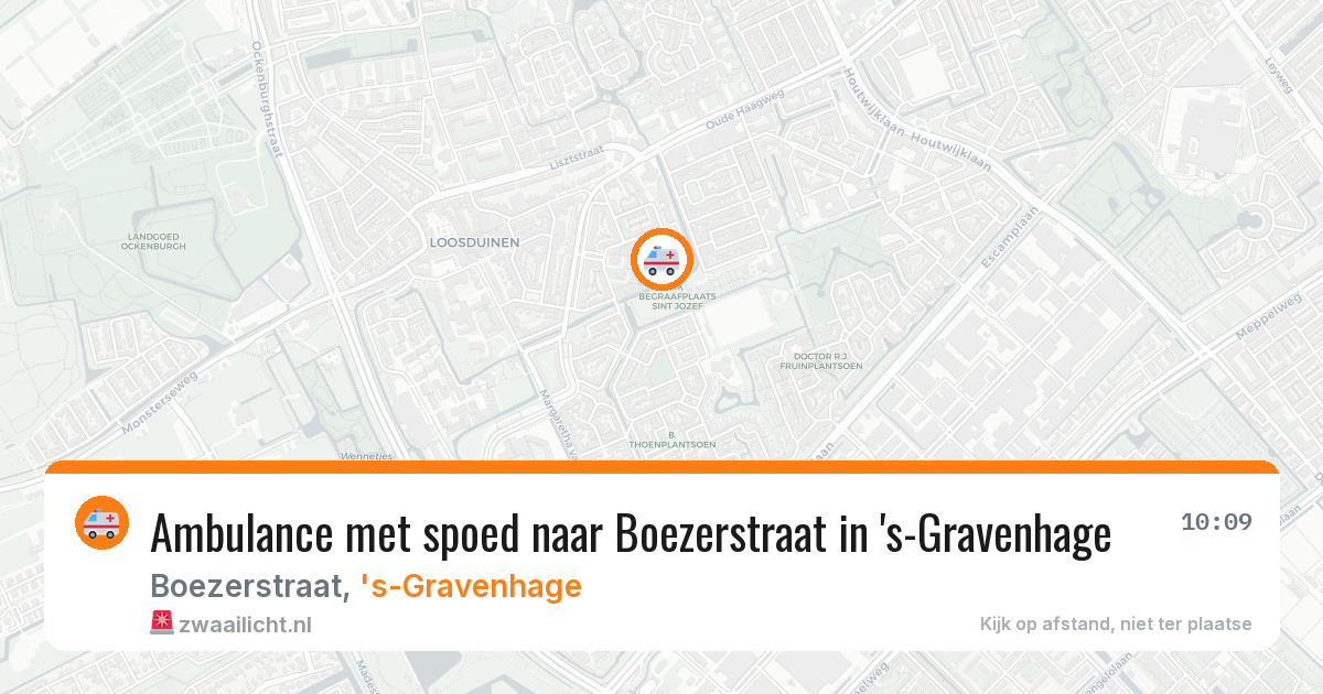 Ambulance met spoed naar Boezerstraat in 's-Gravenhage — 28 mei 2026