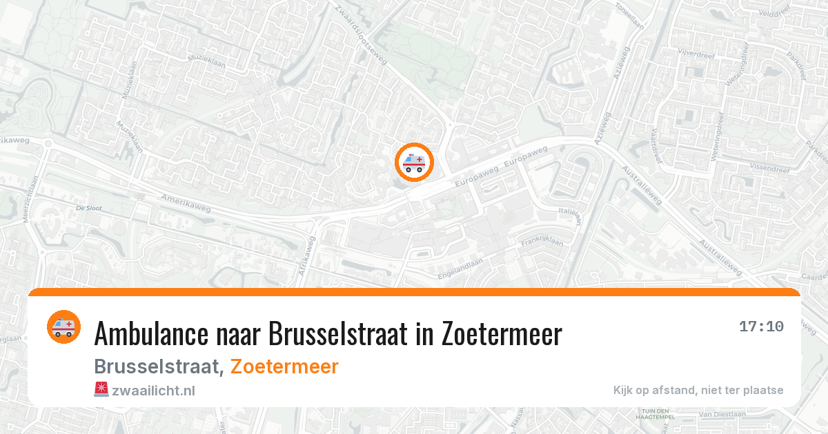 Ambulance naar Brusselstraat in Zoetermeer — 8 mei 2026