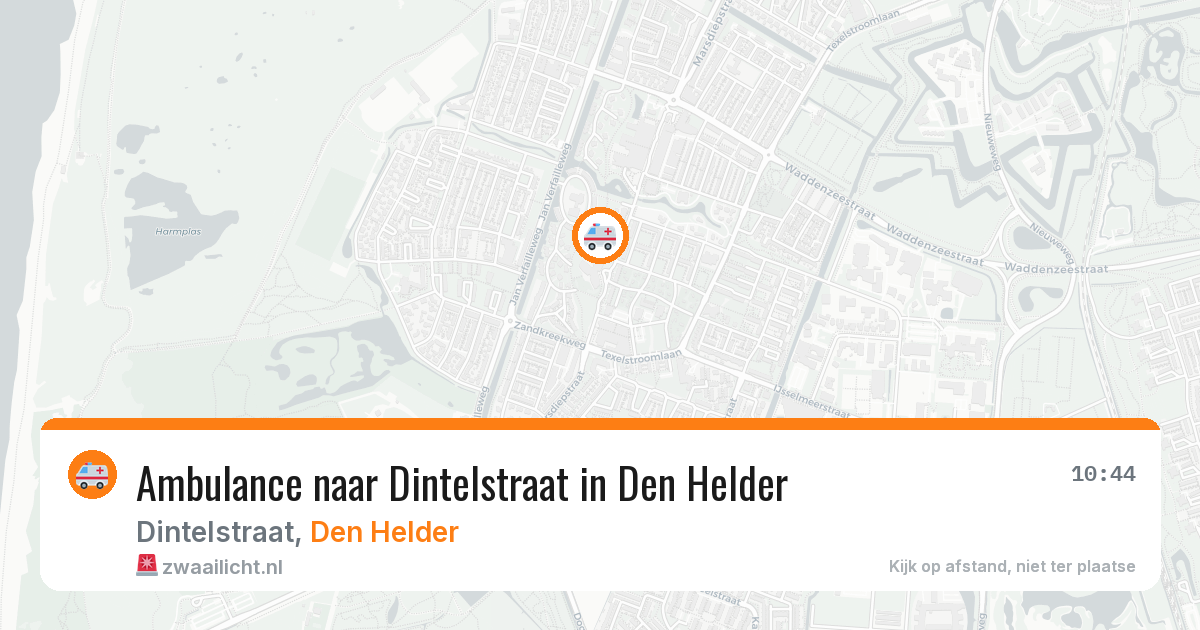 Ambulance naar Dintelstraat in Den Helder — 10 aug 2026