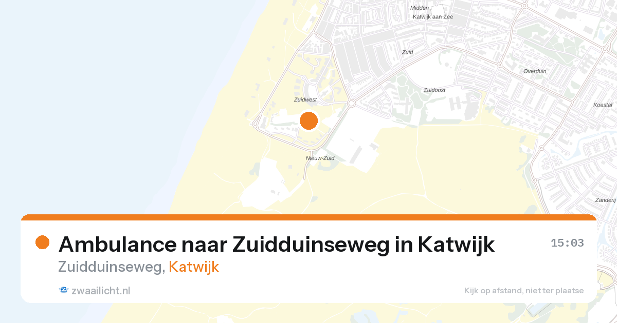 Ambulance naar Zuidduinseweg in Katwijk — 12 jun 2026