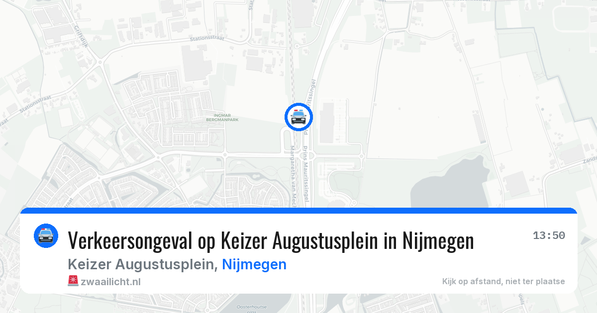 Verkeersongeval op Keizer Augustusplein in Nijmegen — 2 jul 2026