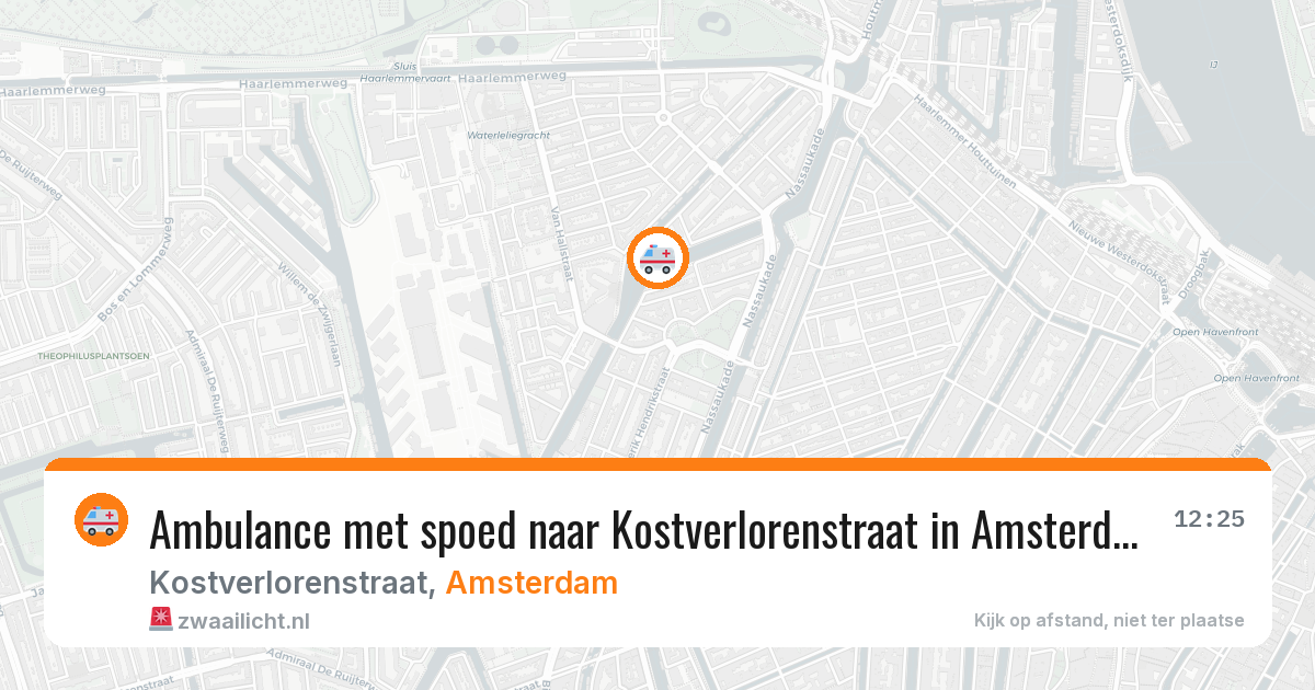 Ambulance met spoed naar Kostverlorenstraat in Amsterdam — 28 jul 2026