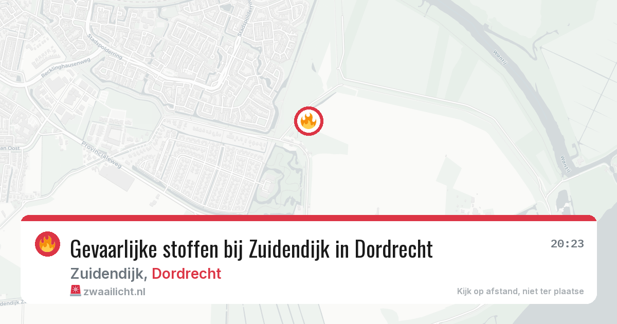 Gevaarlijke stoffen bij Zuidendijk in Dordrecht — 11 jun 2026