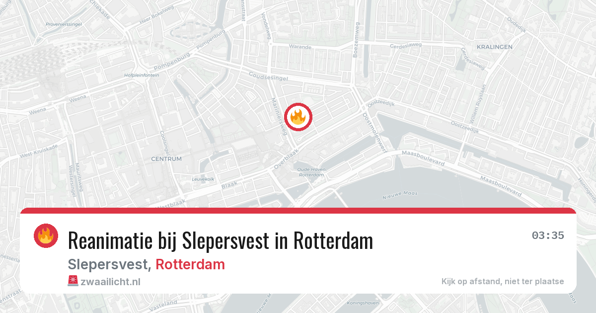 Reanimatie bij Slepersvest in Rotterdam — 21 jun 2026