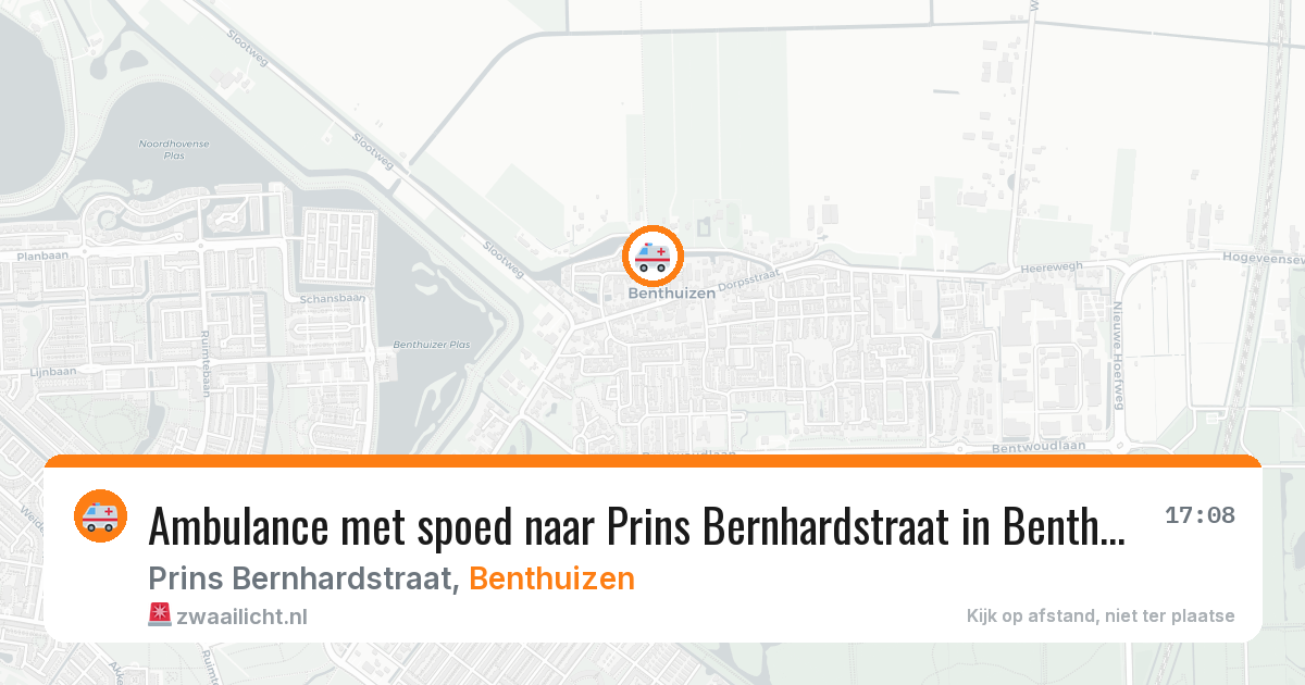 Ambulance met spoed naar Prins Bernhardstraat in Benthuizen — 28 apr 2026