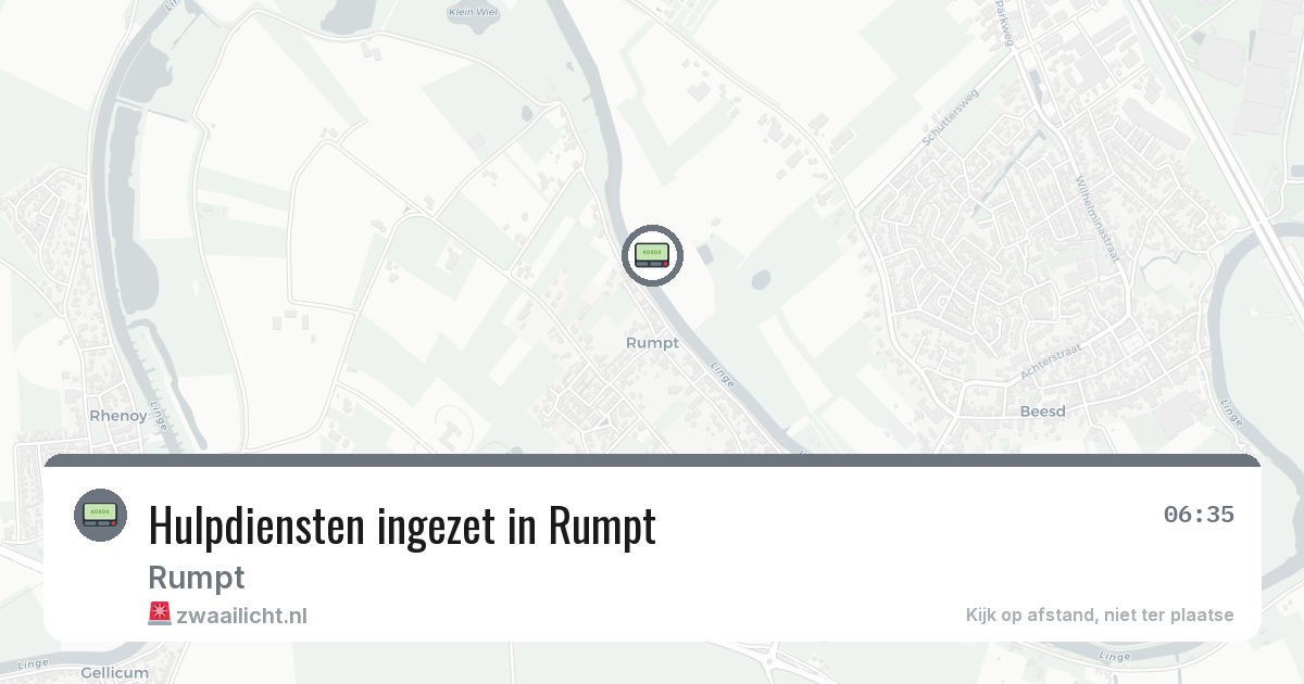 Hulpdiensten ingezet in Rumpt — 29 jan 2026 | 🚨 Zwaailicht.nl