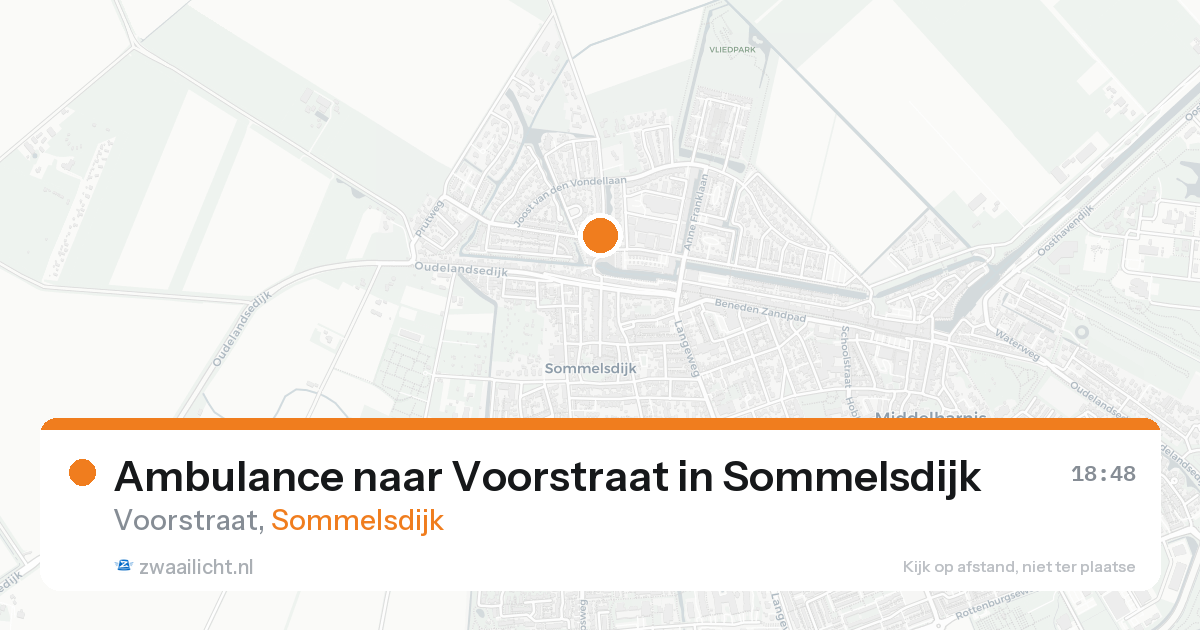 Ambulance naar Voorstraat in Sommelsdijk — 16 mrt 2026