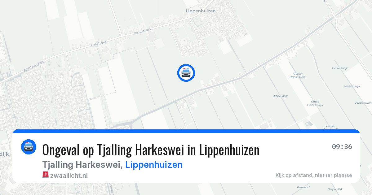 Ongeval op Tjalling Harkeswei in Lippenhuizen — 13 jul 2026