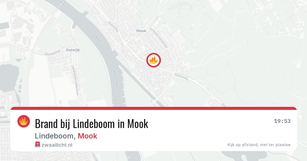 Brand bij Lindeboom in Mook — 8 jun 2026