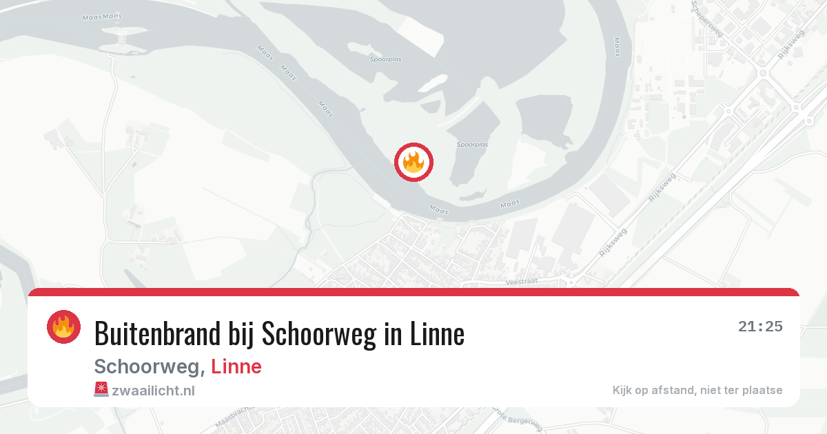 Buitenbrand bij Schoorweg in Linne — 25 mei 2026