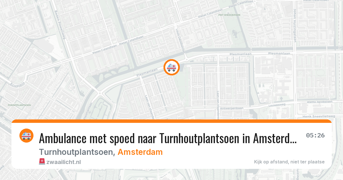 Ambulance met spoed naar Turnhoutplantsoen in Amsterdam — 28 mrt 2026