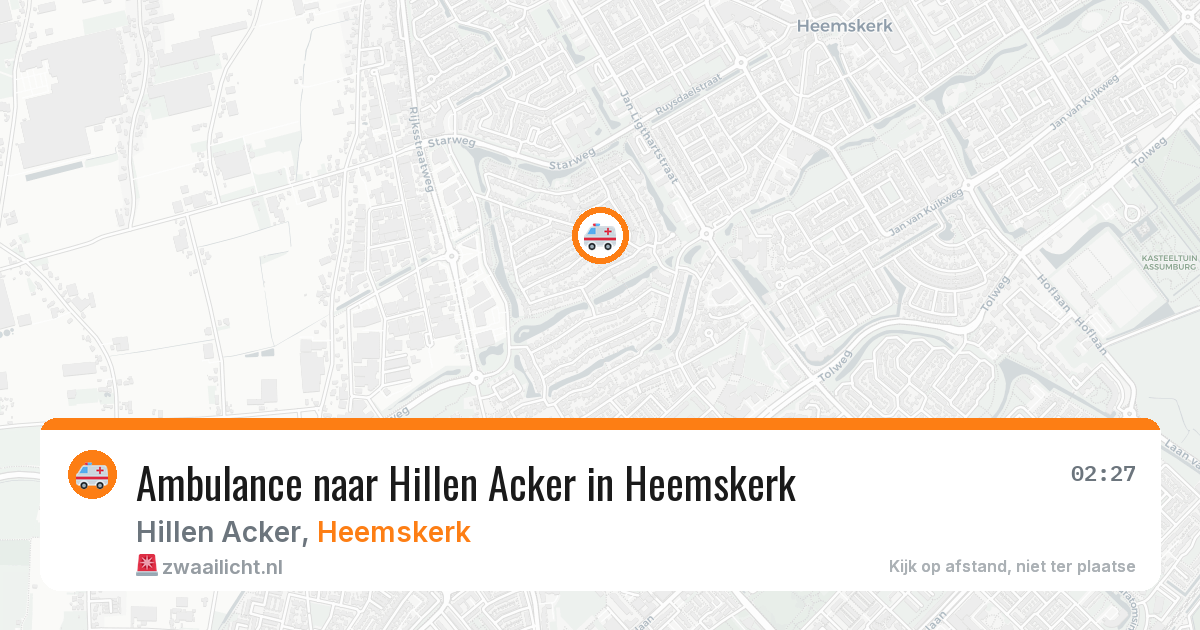 Ambulance naar Hillen Acker in Heemskerk — 27 jun 2026