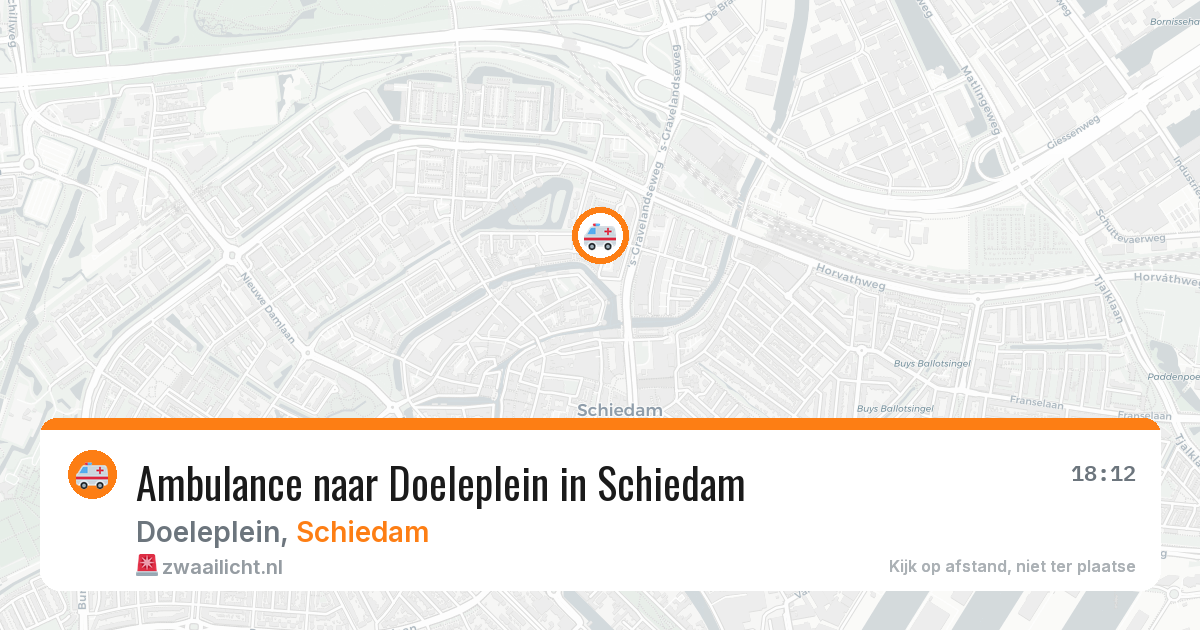 Ambulance naar Doeleplein in Schiedam — 18 mrt 2026