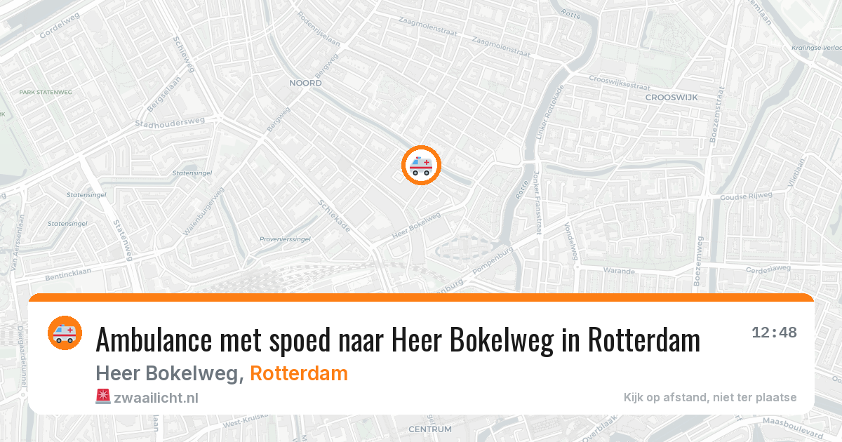 Ambulance met spoed naar Heer Bokelweg in Rotterdam — 13 jun 2026