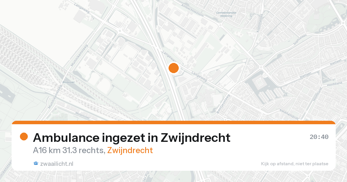 Ambulance ingezet in Zwijndrecht — 24 aug 2026