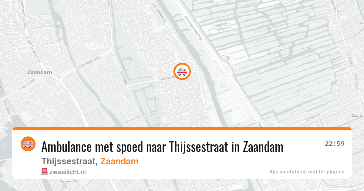 Ambulance met spoed naar Thijssestraat in Zaandam — 5 jun 2026