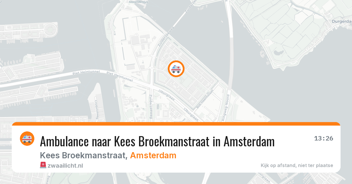 Ambulance naar Kees Broekmanstraat in Amsterdam — 12 aug 2026