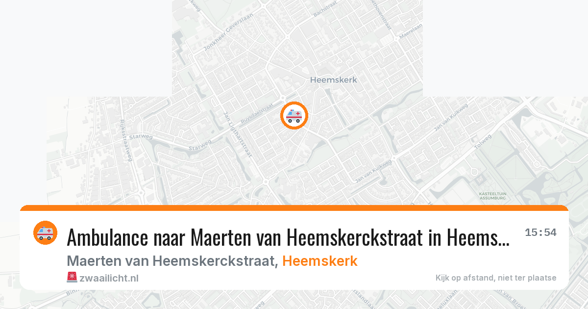 Ambulance naar Maerten van Heemskerckstraat in Heemskerk — 12 jun 2026