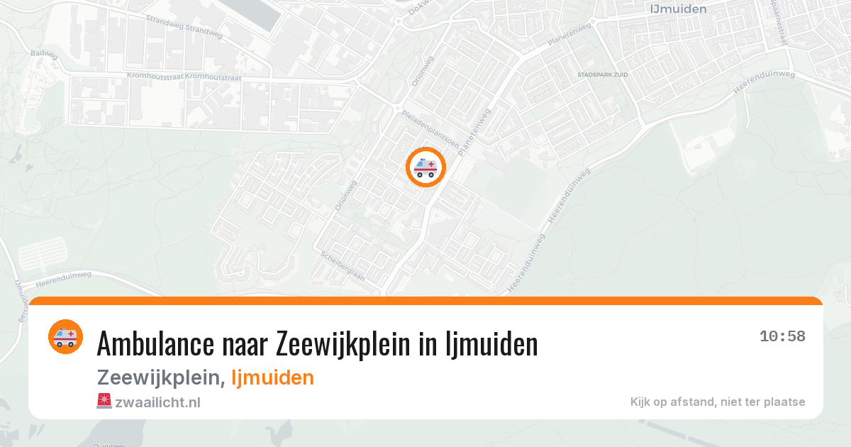 Ambulance naar Zeewijkplein in Ijmuiden — 1 aug 2026