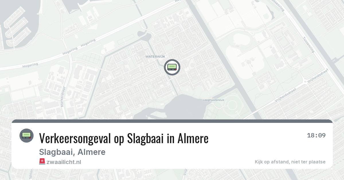 Verkeersongeval op Slagbaai in Almere — 29 jan 2026