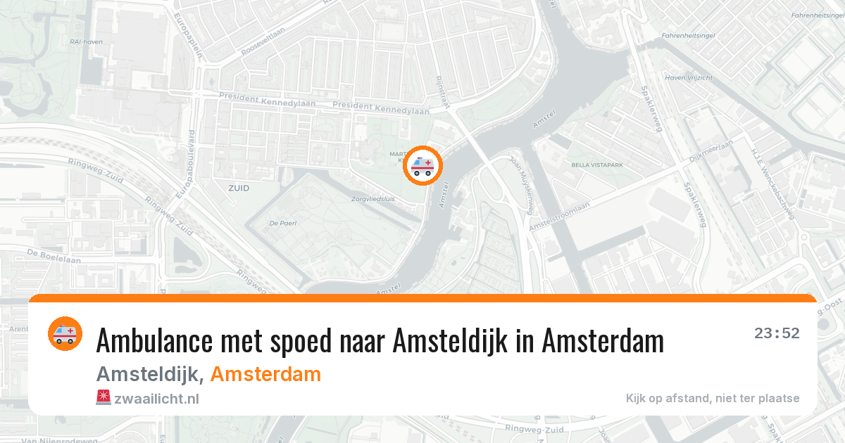 Ambulance met spoed naar Amsteldijk in Amsterdam — 29 jan 2026