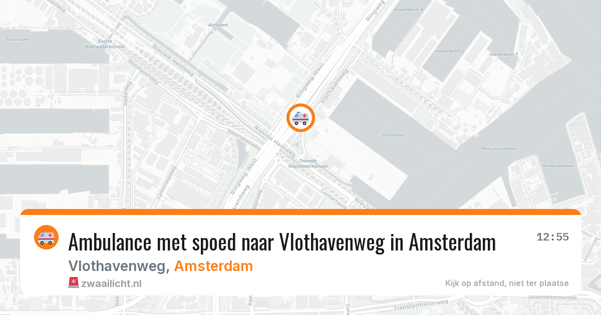 Ambulance met spoed naar Vlothavenweg in Amsterdam — 16 apr 2026
