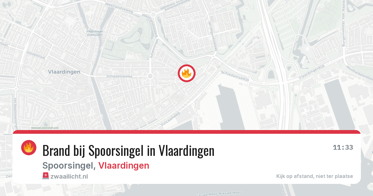 Brand bij Spoorsingel in Vlaardingen — 2 aug 2026