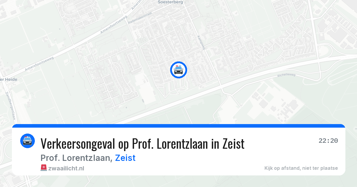 Verkeersongeval op Prof. Lorentzlaan in Zeist — 6 apr 2026