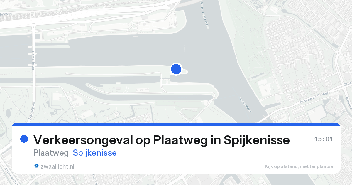 Verkeersongeval op Plaatweg in Spijkenisse — 20 aug 2026