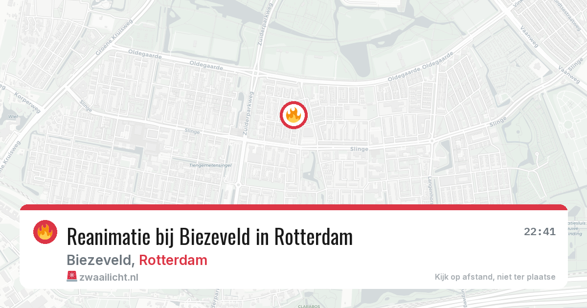 Reanimatie bij Biezeveld in Rotterdam — 9 aug 2026